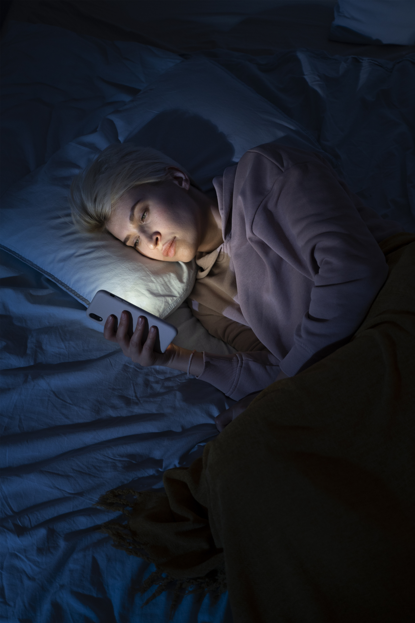 Adult suffering from social media addiction